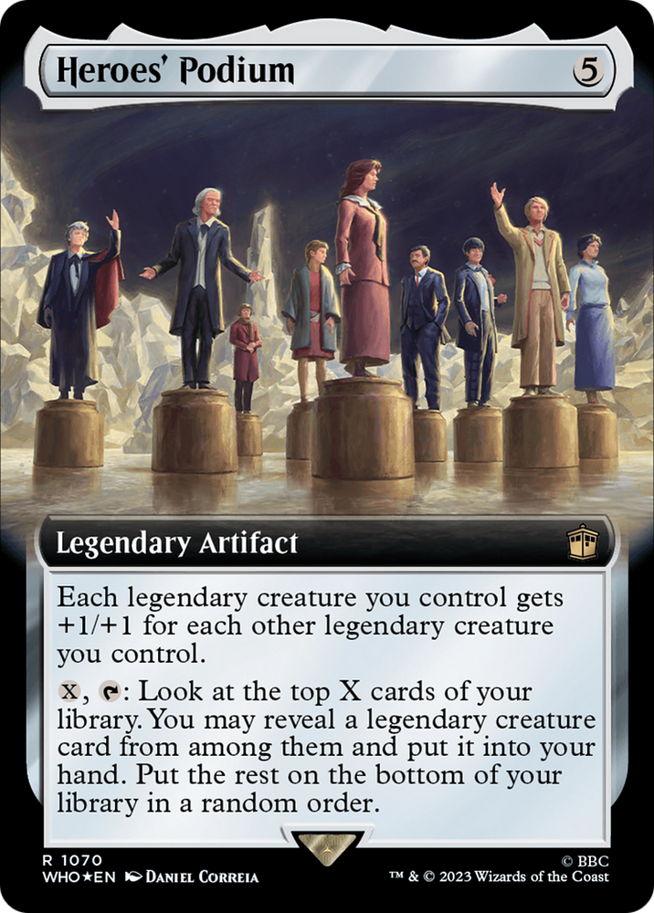 Heroes' Podium (Extended Art) (Surge Foil) [Doctor Who] Magic: The Gathering
