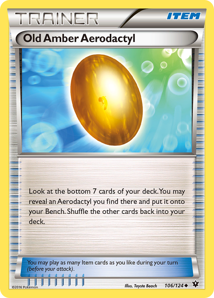 Old Amber Aerodactyl (106/124) [XY: Fates Collide] Pokémon