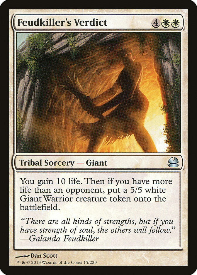 Feudkiller's Verdict [Modern Masters] Magic: The Gathering