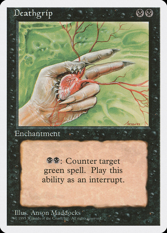 Deathgrip [Fourth Edition] Magic: The Gathering