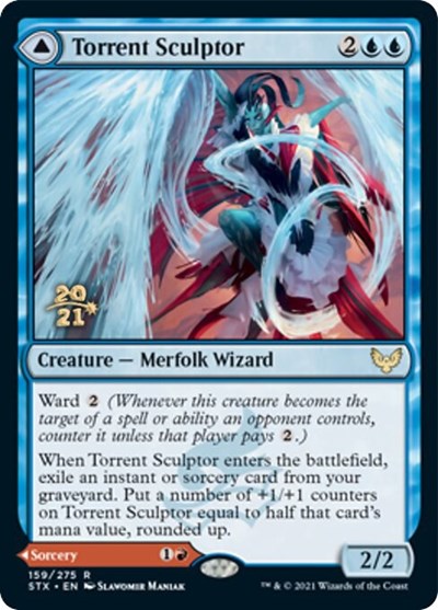 Torrent Sculptor // Flamethrower Sonata [Strixhaven: School of Mages Prerelease Promos] Magic: The Gathering