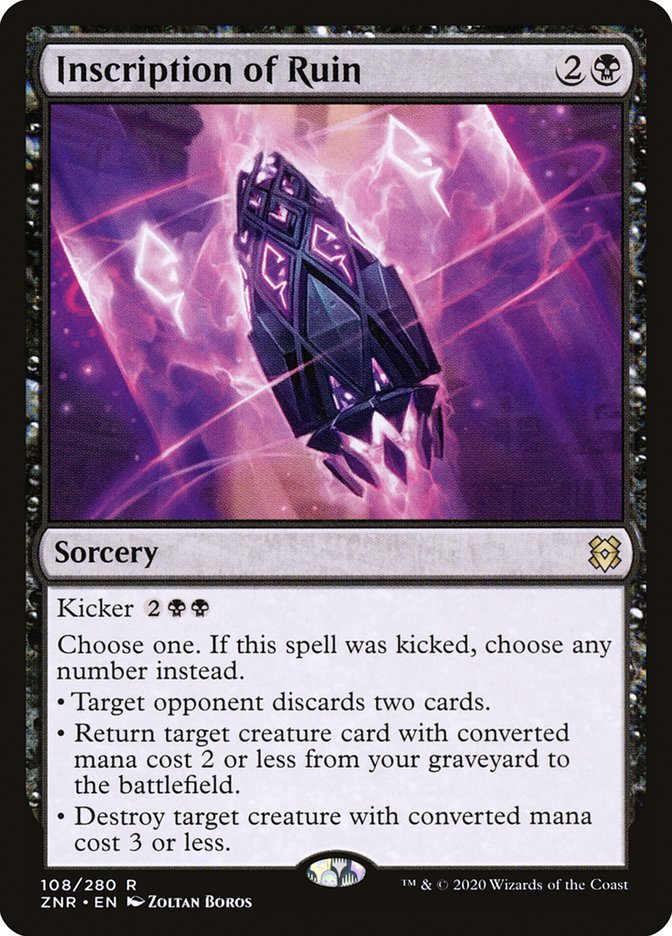 Inscription of Ruin [Zendikar Rising] Magic: The Gathering