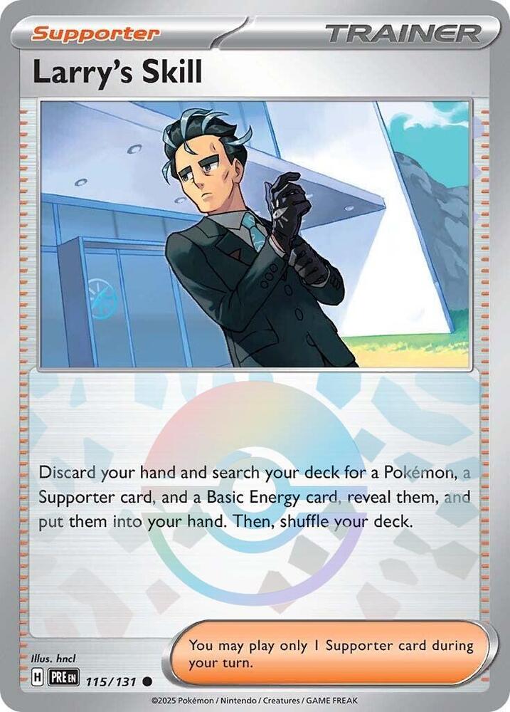 Larry's Skill (115/131) (Poke Ball Pattern) [Scarlet & Violet: Prismatic Evolutions] Pokémon