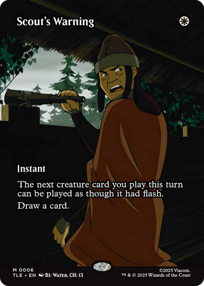 Scout's Warning (Borderless) [Avatar: The Last Airbender: Eternal-Legal] Magic: The Gathering