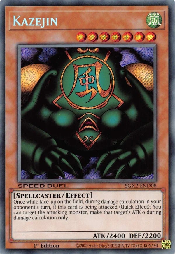 Kazejin [SGX2-END08] Secret Rare - Yugioh Cards For Your TCG Needs!
