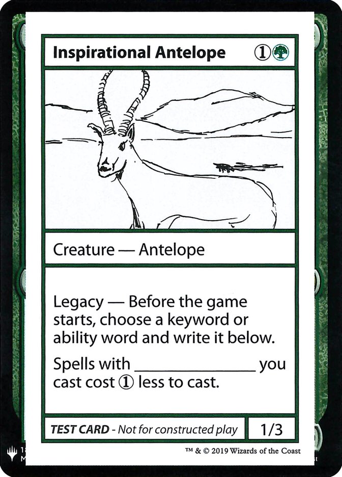 Inspirational Antelope [Mystery Booster Playtest Cards] Magic: The Gathering
