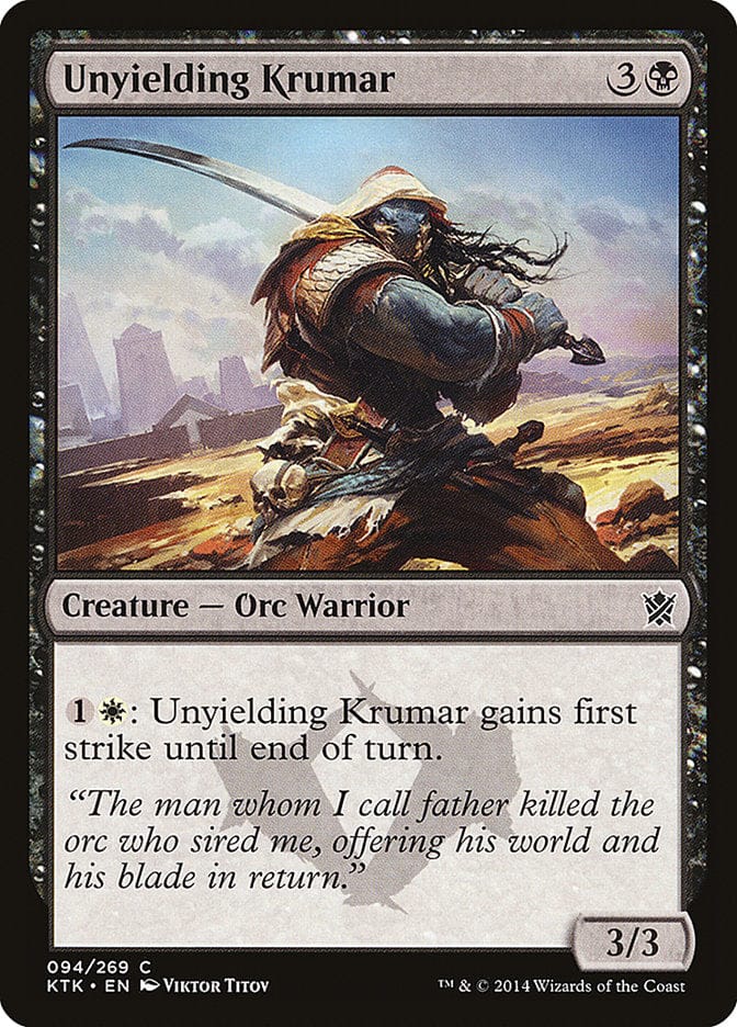 Unyielding Krumar [Khans of Tarkir] Magic: The Gathering