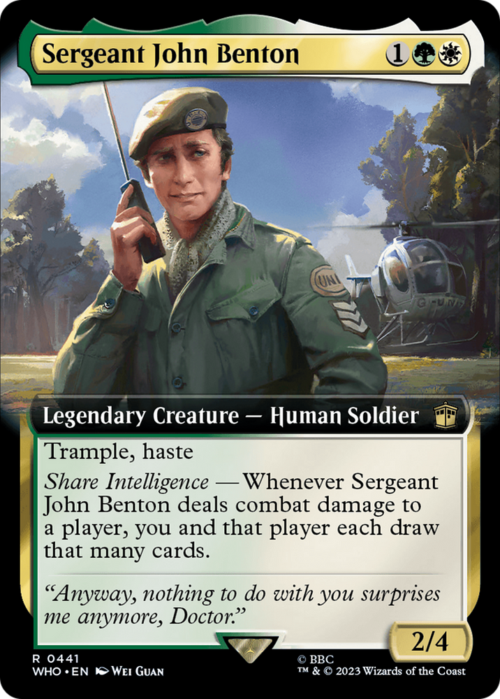 Sergeant John Benton (Extended Art) [Doctor Who] Magic: The Gathering
