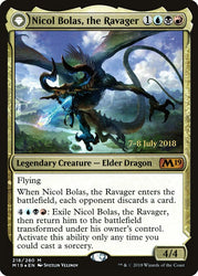 Nicol Bolas, the Ravager // Nicol Bolas, the Arisen [Core Set 2019 Prerelease Promos] Magic: The Gathering