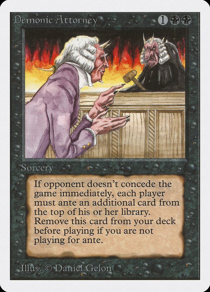 Demonic Attorney [Unlimited Edition] Magic: The Gathering