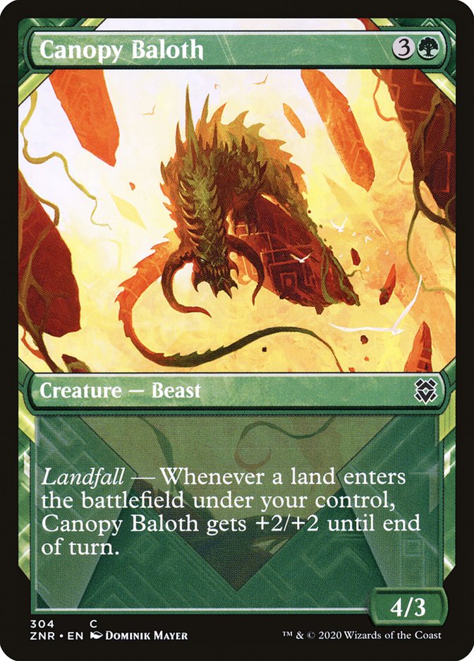 Canopy Baloth (Showcase) [Zendikar Rising] Magic: The Gathering