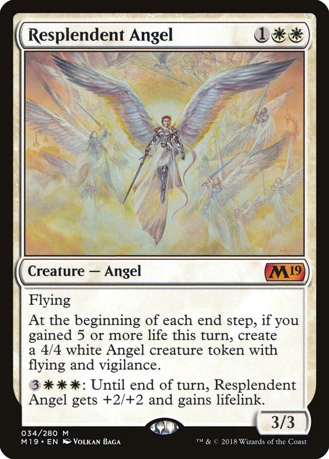 Resplendent Angel [Core Set 2019] Magic: The Gathering