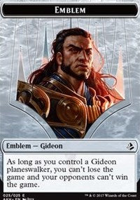 Gideon of the Trials Emblem // Zombie Double-Sided Token [Amonkhet Tokens] Magic: The Gathering
