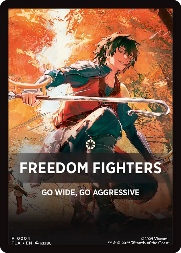 Freedom Fighters Theme Card [Avatar: The Last Airbender Tokens] Magic: The Gathering