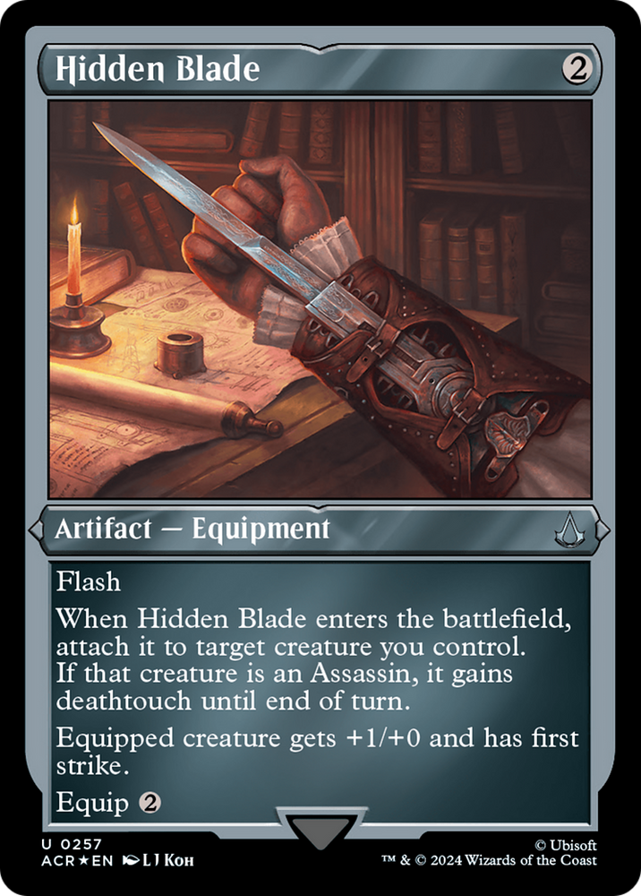 Hidden Blade (Foil Etched) [Assassin's Creed] Magic: The Gathering