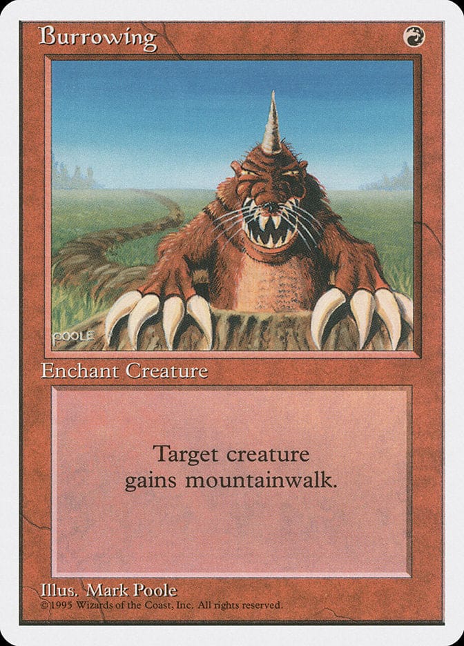 Burrowing [Fourth Edition] Magic: The Gathering
