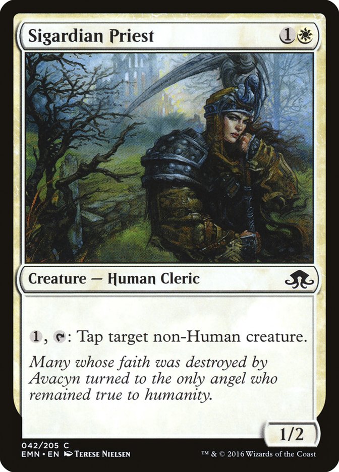 Sigardian Priest [Eldritch Moon] Magic: The Gathering