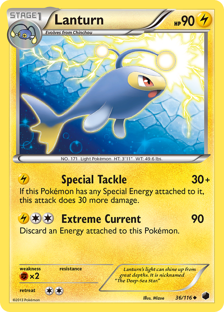 Lanturn (36/116) [Black & White: Plasma Freeze] Pokémon