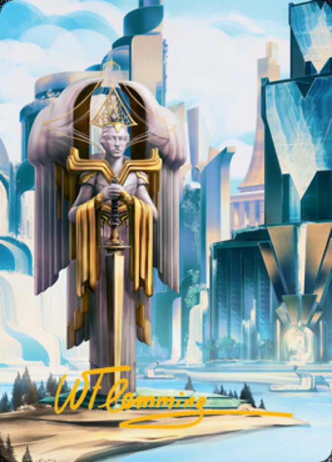 Island Art Card (Gold-Stamped Signature) [Streets of New Capenna Art Series] Magic: The Gathering