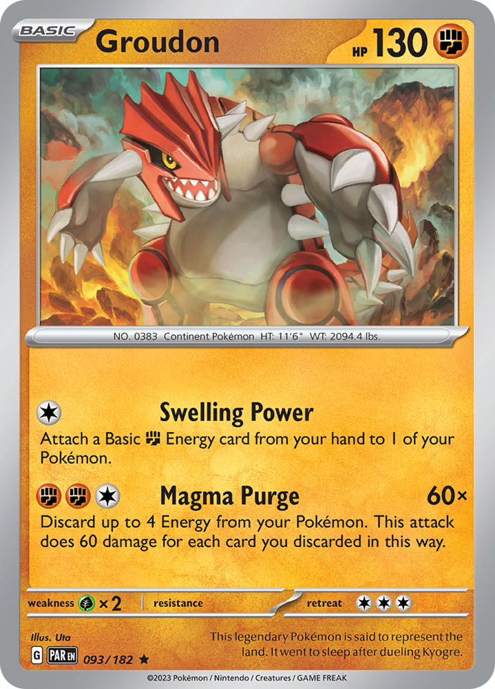Groudon (093/182) [Scarlet & Violet: Paradox Rift] Pokémon