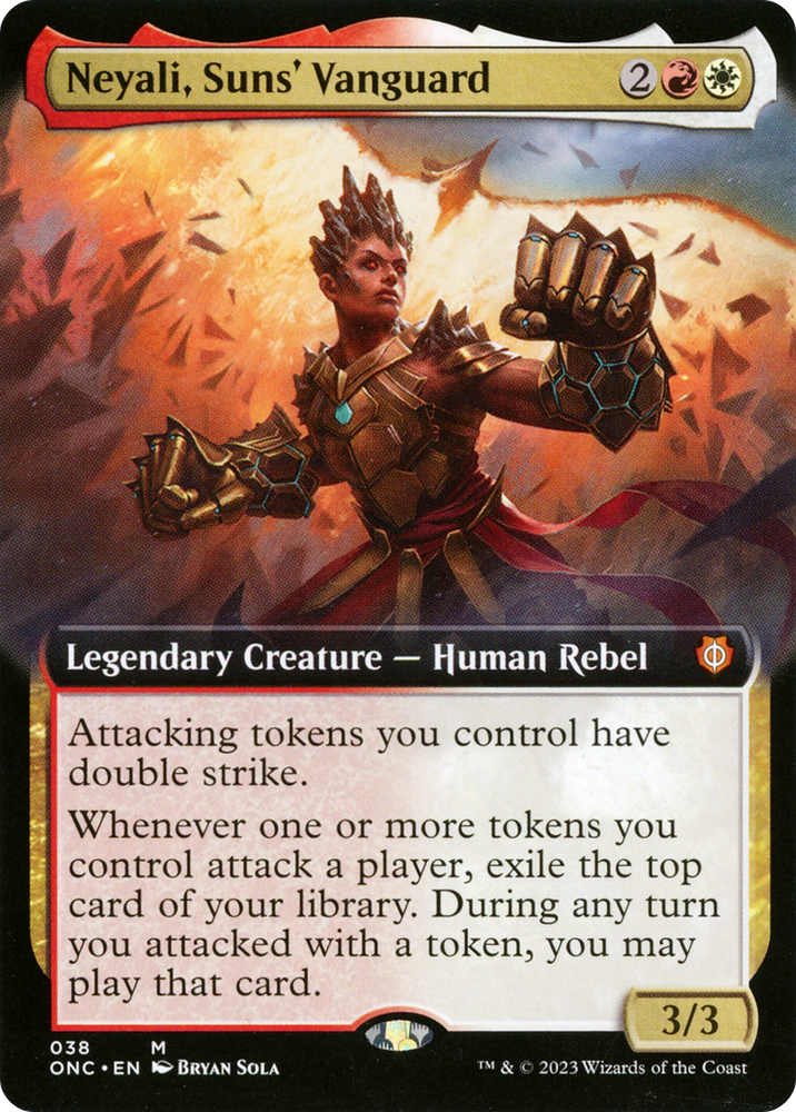 Neyali, Suns' Vanguard (Extended Art) [Phyrexia: All Will Be One Commander] Magic: The Gathering