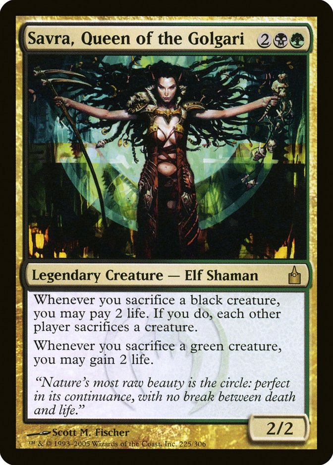 Savra, Queen of the Golgari [Ravnica: City of Guilds] Magic: The Gathering