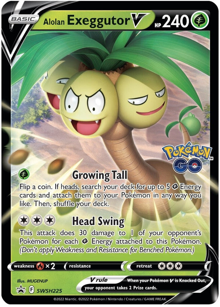 Alolan Exeggutor V (SWSH225) (Jumbo Card) [Sword & Shield: Black Star Promos] Pokémon