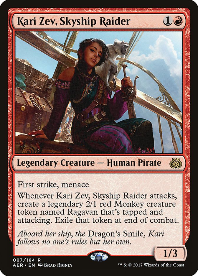 Kari Zev, Skyship Raider [Aether Revolt] Magic: The Gathering