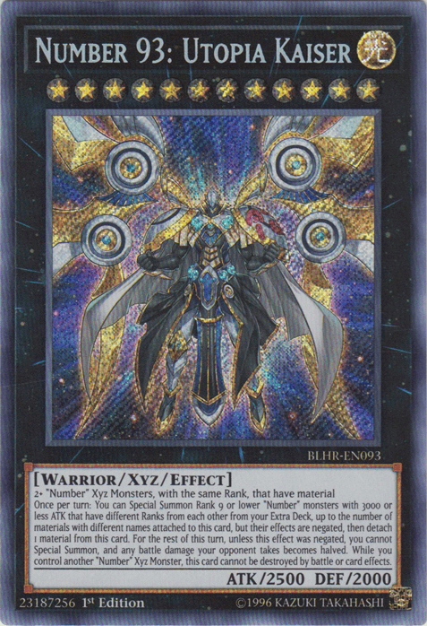 Number 93: Utopia Kaiser [BLHR-EN093] Secret Rare - Yugioh Cards For Your TCG Needs!