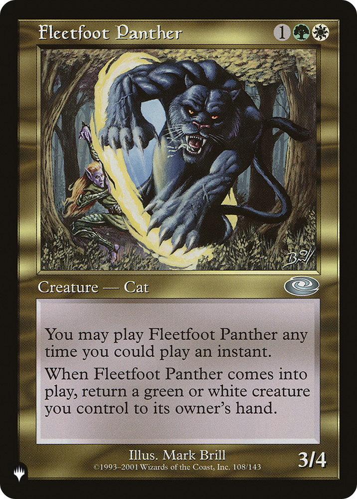 Fleetfoot Panther [The List] Magic: The Gathering