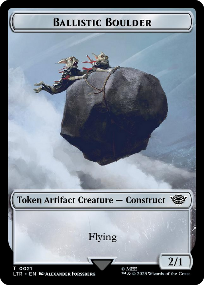Ballistic Boulder // Food (0023) Double-Sided Token (Surge Foil) [The Lord of the Rings: Tales of Middle-Earth Tokens] Magic: The Gathering