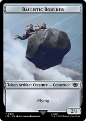 Ballistic Boulder // Food (0022) Double-Sided Token (Surge Foil) [The Lord of the Rings: Tales of Middle-Earth Tokens] Magic: The Gathering