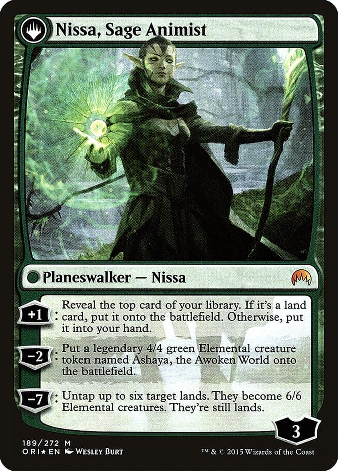 Nissa, Vastwood Seer // Nissa, Sage Animist [Magic Origins Prerelease Promos] Magic: The Gathering