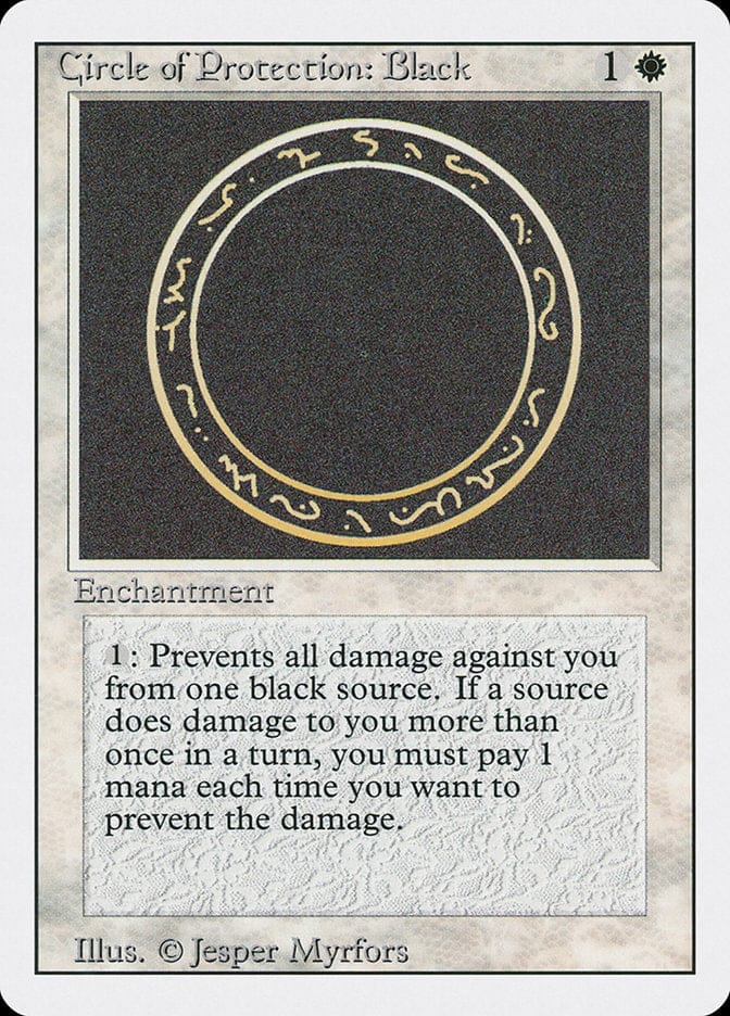 Circle of Protection: Black [Revised Edition] Magic: The Gathering