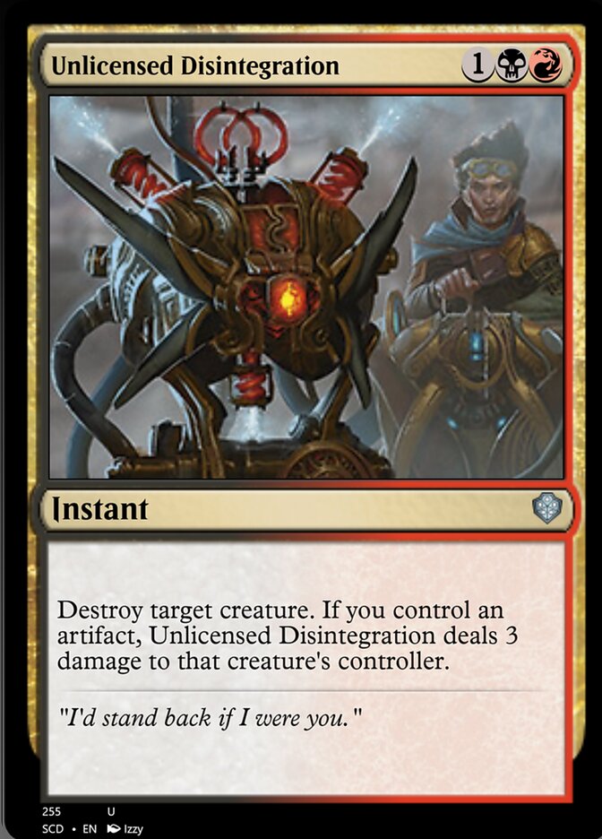 Unlicensed Disintegration [Starter Commander Decks] Magic: The Gathering