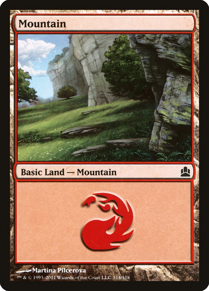 Mountain (314) [Commander 2011] Magic: The Gathering