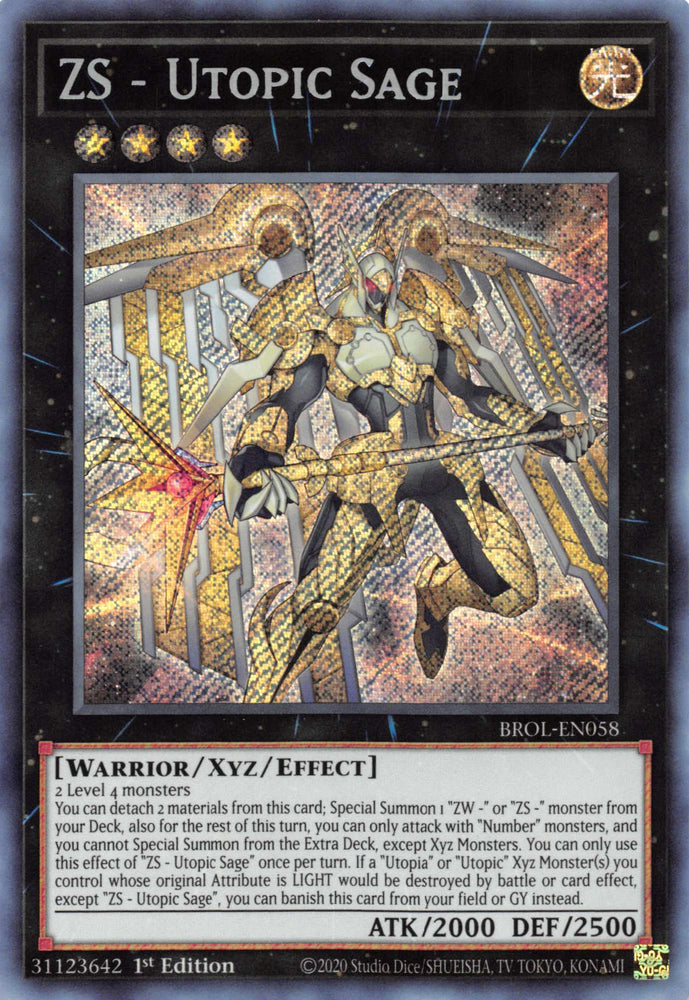 ZS - Utopic Sage [BROL-EN058] Secret Rare - Yugioh Cards For Your TCG Needs!