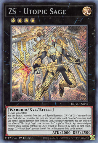 ZS - Utopic Sage [BROL-EN058] Secret Rare - Yugioh Cards For Your TCG Needs!