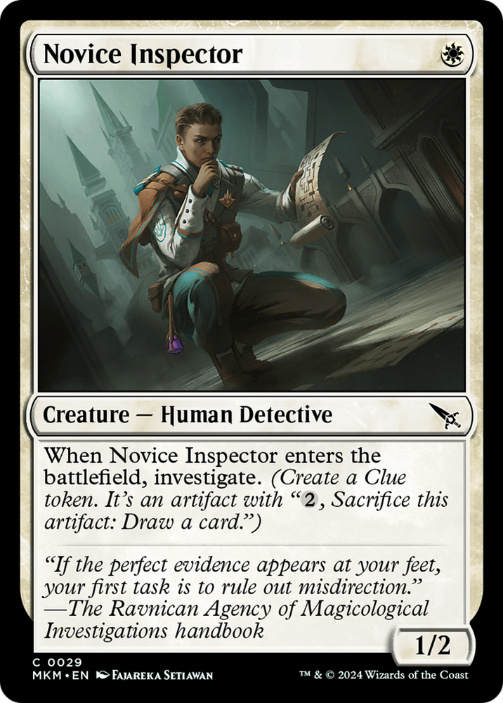 Novice Inspector [Murders at Karlov Manor] Magic: The Gathering