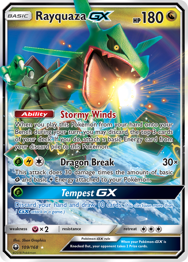 Rayquaza GX (109/168) [Sun & Moon: Celestial Storm] Pokémon