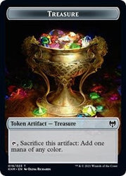 Treasure // Kaya, the Inexorable Emblem Double-Sided Token [Kaldheim Tokens] Magic: The Gathering