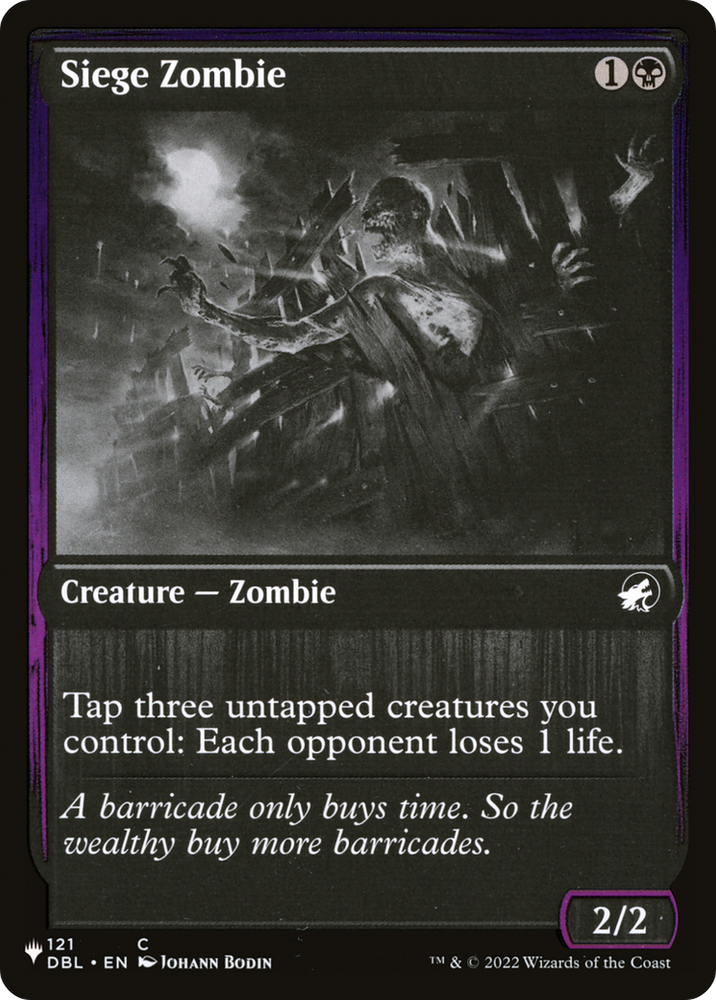 Siege Zombie [The List] Magic: The Gathering