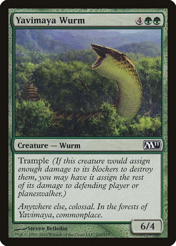 Yavimaya Wurm [Magic 2011] Magic: The Gathering