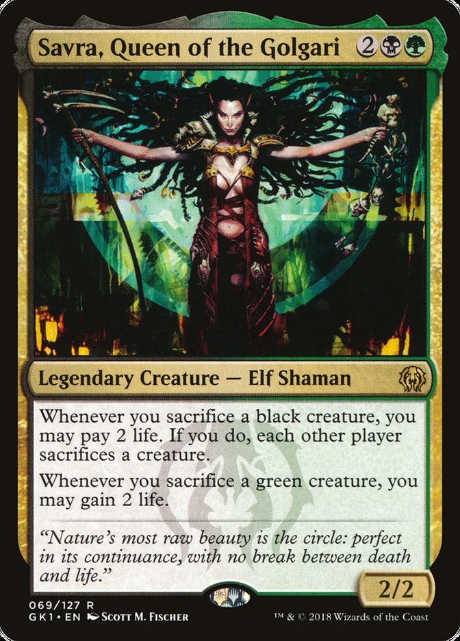 Savra, Queen of the Golgari [Guilds of Ravnica Guild Kit] Magic: The Gathering