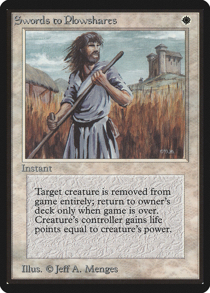 Swords to Plowshares [Beta Edition] Magic: The Gathering