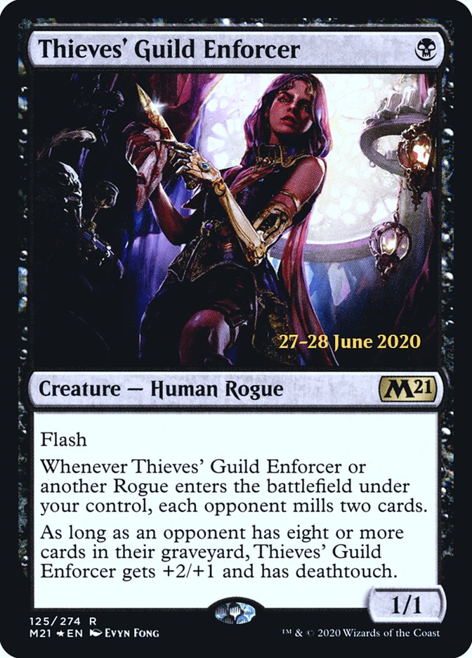 Thieves' Guild Enforcer [Core Set 2021 Prerelease Promos] Magic: The Gathering