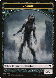 Manifest // Zombie Double-Sided Token [Commander 2018 Tokens] Magic: The Gathering