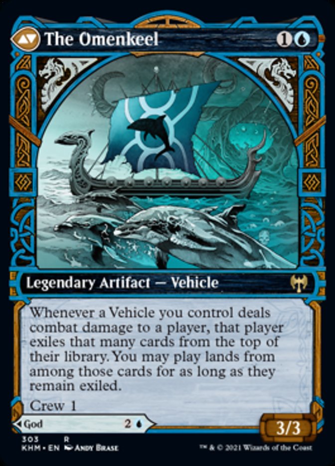 Cosima, God of the Voyage // The Omenkeel (Showcase) [Kaldheim] Magic: The Gathering