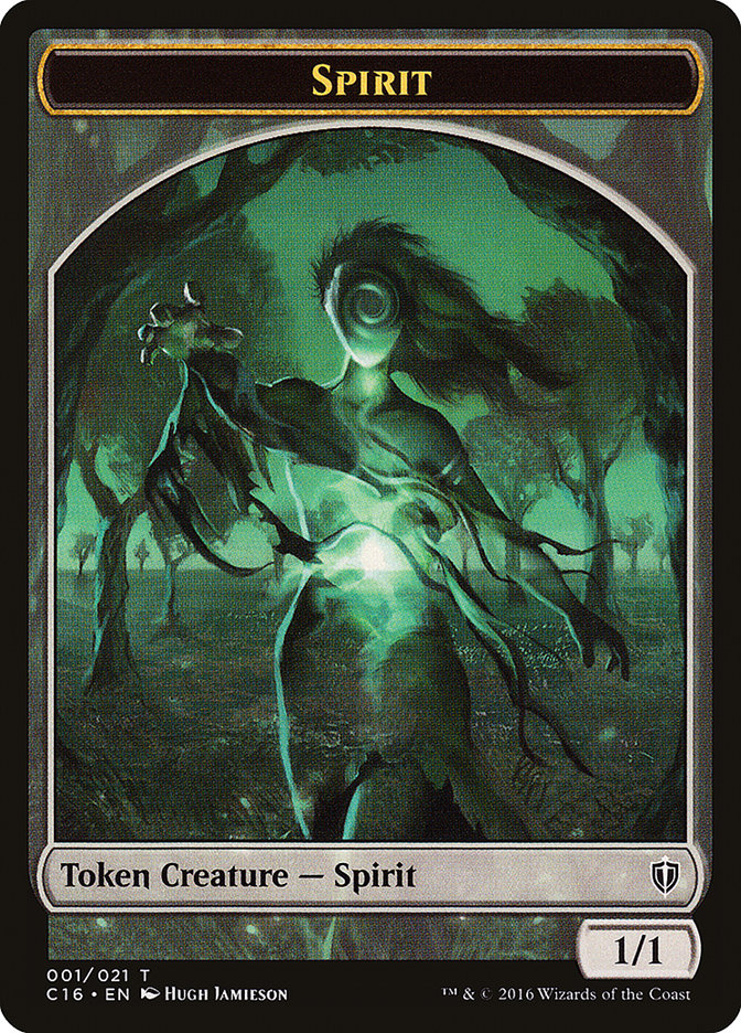 Spirit Token (001/021) [Commander 2016 Tokens] Magic: The Gathering