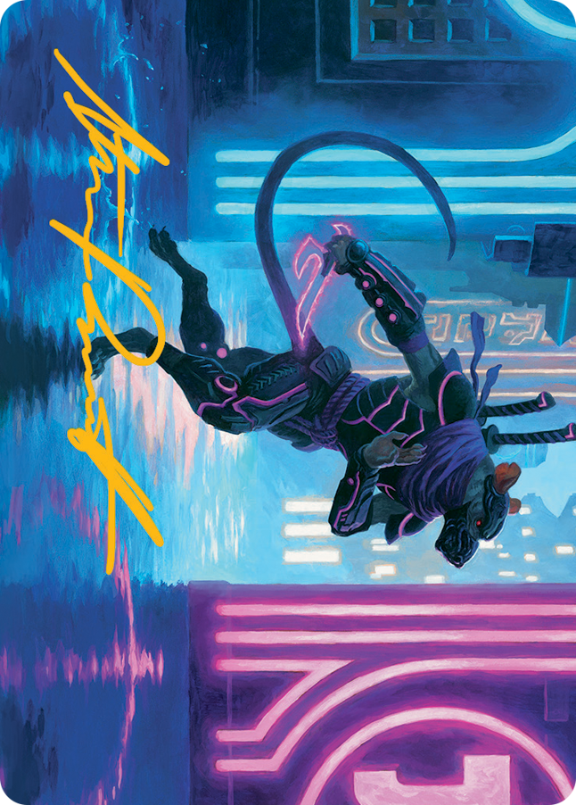 Nezumi Informant Art Card (Gold-Stamped Signature) [March of the Machine Art Series] Magic: The Gathering